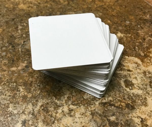 50ea Dye Sublimation Name Badge blanks 2"x2"